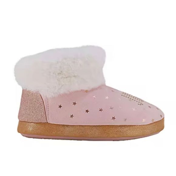 NWT Juicy By Juicy Couture Tulare Girls Bootie Slippers Pink Sz 4-5 Big Kid - Picture 7 of 14